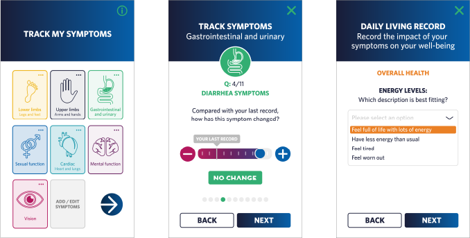 STAR: Symptom Tracker App features